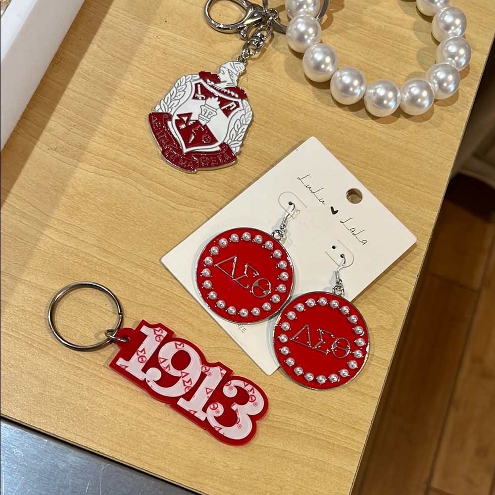 Delta‎ Sigma Theta Red Earrings